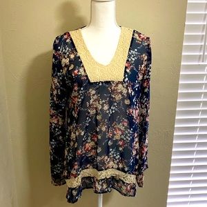 Sheer Floral Top